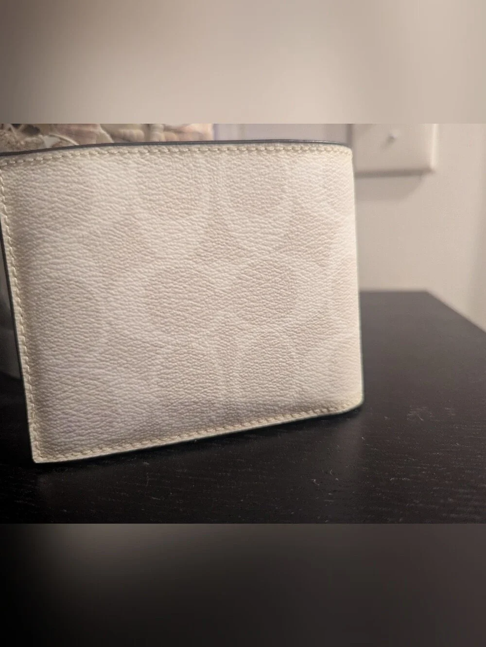 COACH 3-In-1 Wallet Signature Canvas Trompe L'oeil Print Chalk